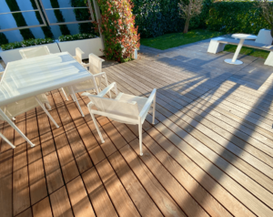 terrasse en bois de nos régions : frene ou hetre thermochauffe